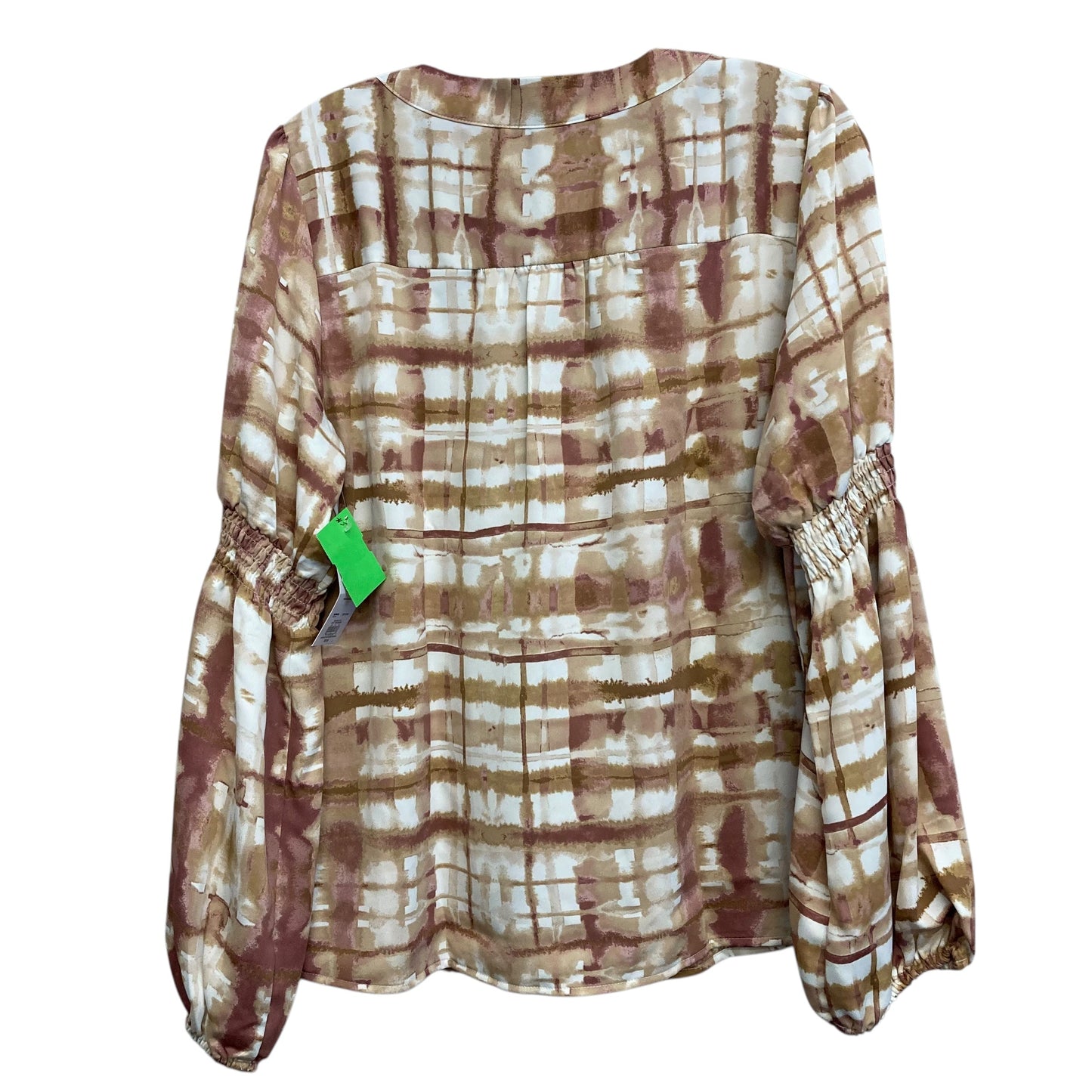 Top Ls By Nine West In Brown & Cream, Size:L