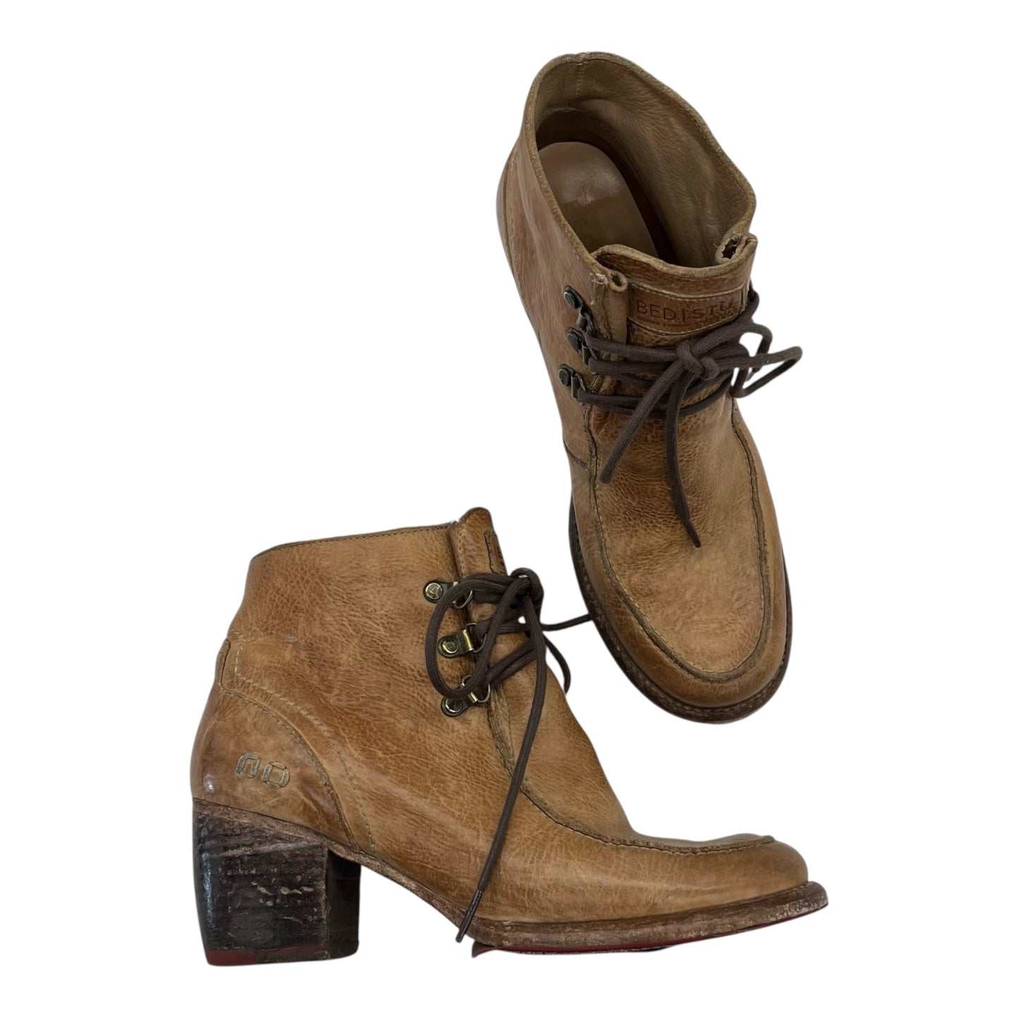 Boots Leather By Bed Stu In Tan, Size:8.5