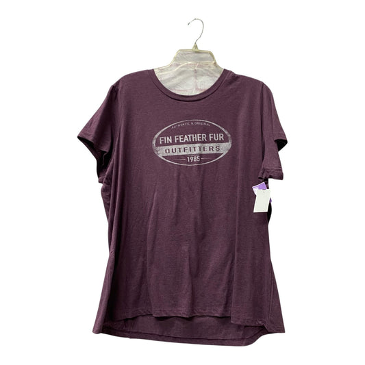 Top Ss Basic By Discreet Wear In Purple, Size:3X