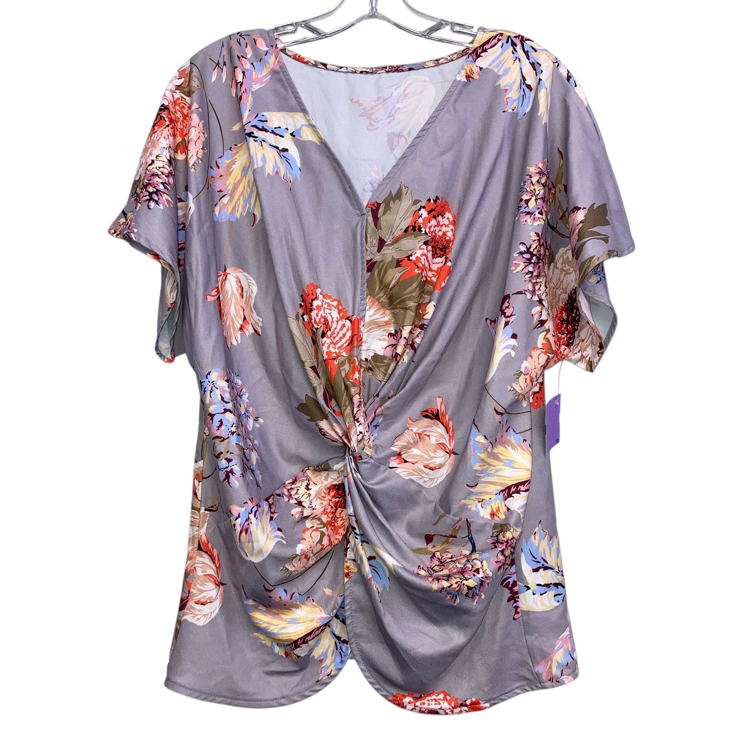 Top Ss In Floral Print, Size:M