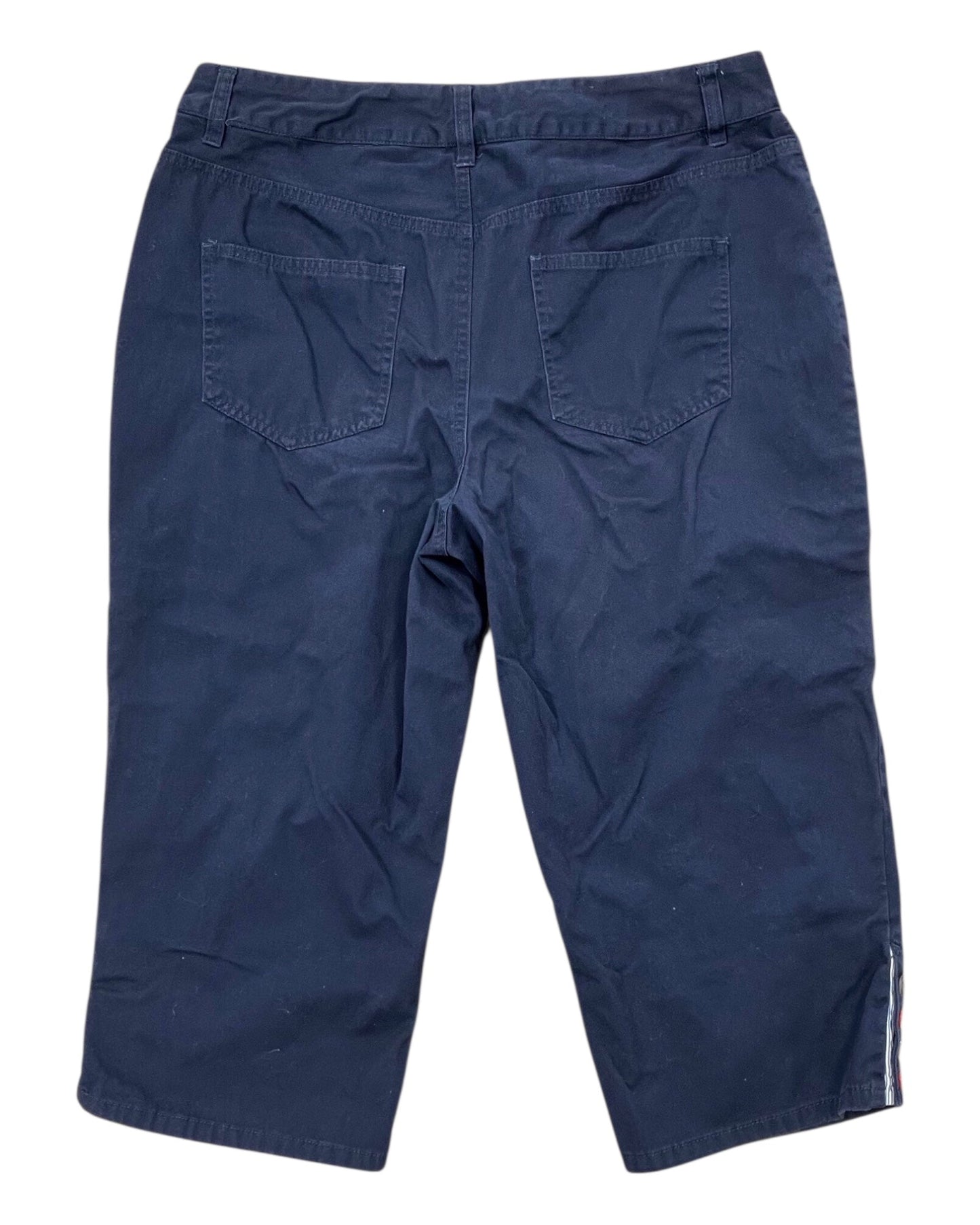 Jeans Cropped By Christopher And Banks In Navy, Size:14