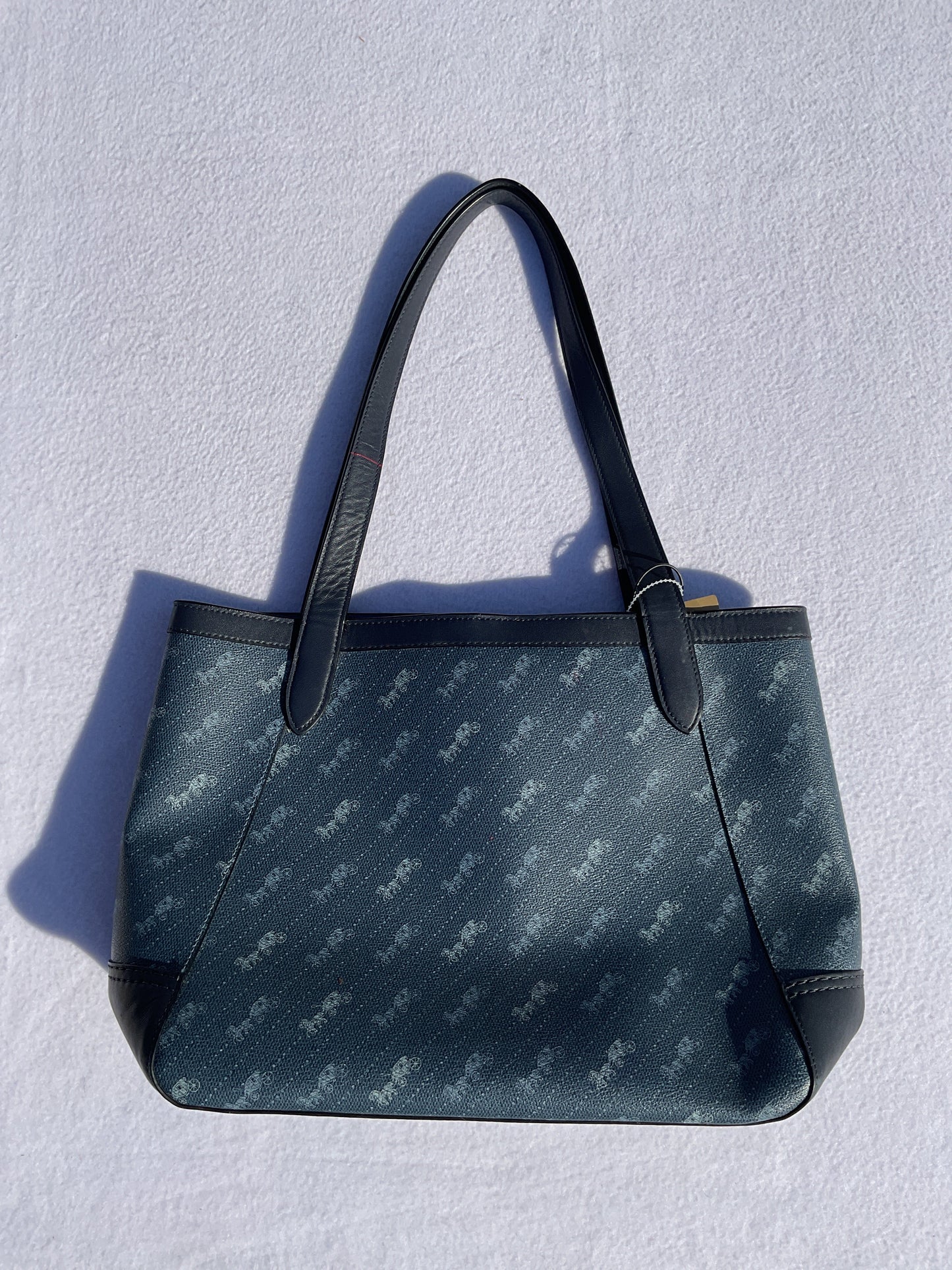 Handbag Designer By Coach In Blue, Size:Large / as is