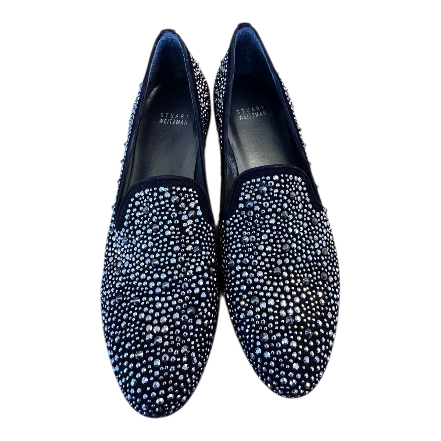 Shoes Designer By Stuart Weitzman In Black & Silver, Size:8