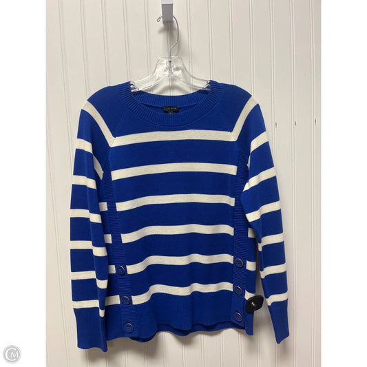Sweater By Talbots In Blue & White, Size: S