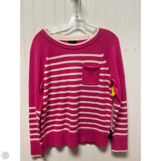 Sweater By Talbots In Pink & White, Size: M
