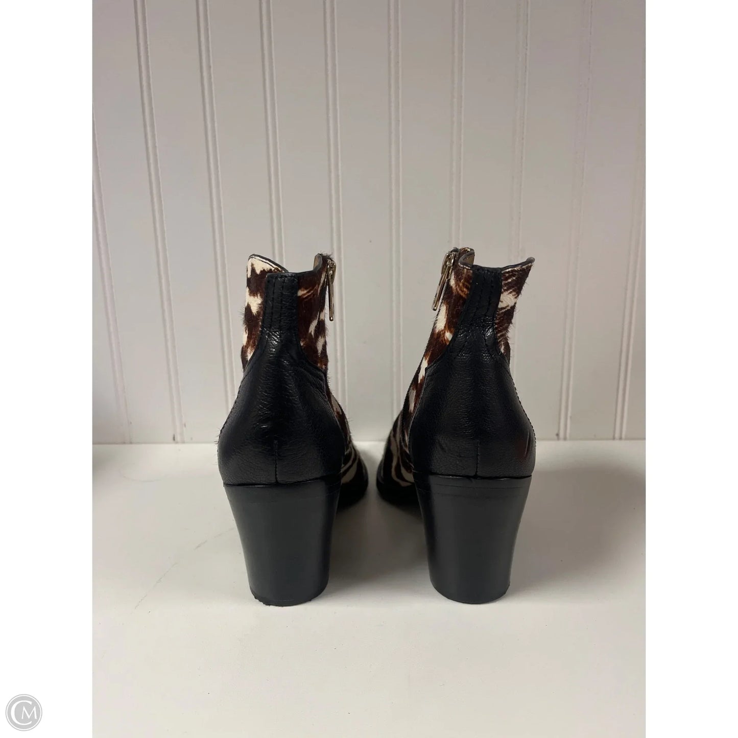Boots Ankle Heels By Antonio Melani In Animal Print, Size: 8