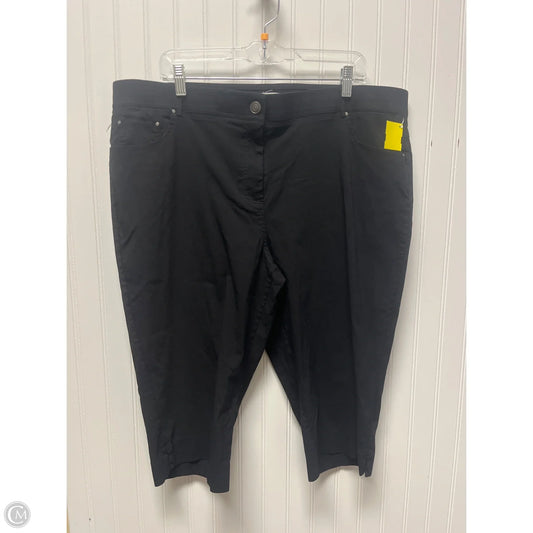 Capris By 89th And Madison In Black, Size: 22