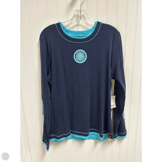 Top Long Sleeve By Made For Life In Blue, Size: Xl