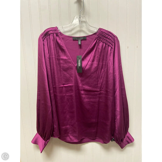 Top Long Sleeve By White House Black Market In Purple, Size: M