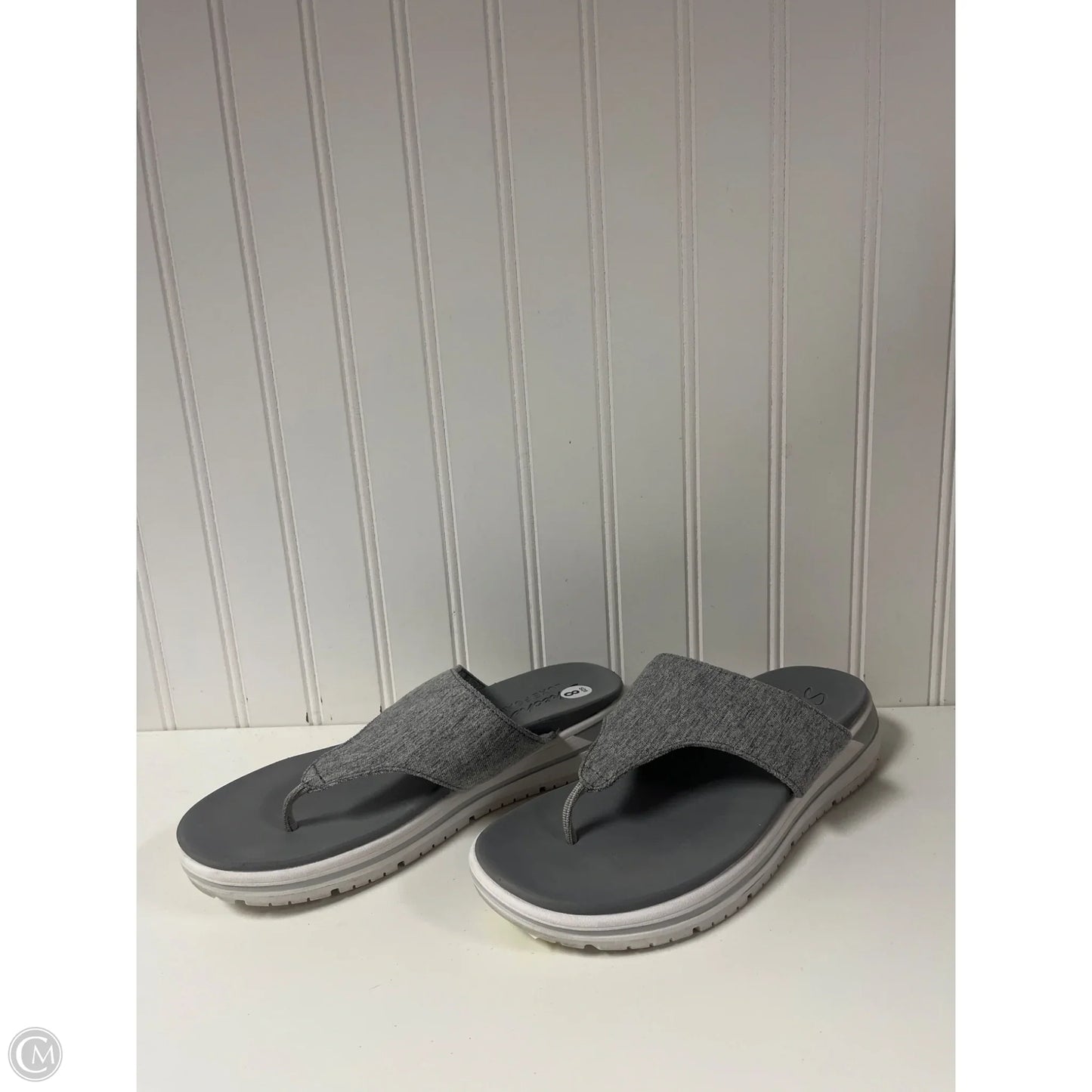 Sandals Flats By Skechers In Grey, Size: 8