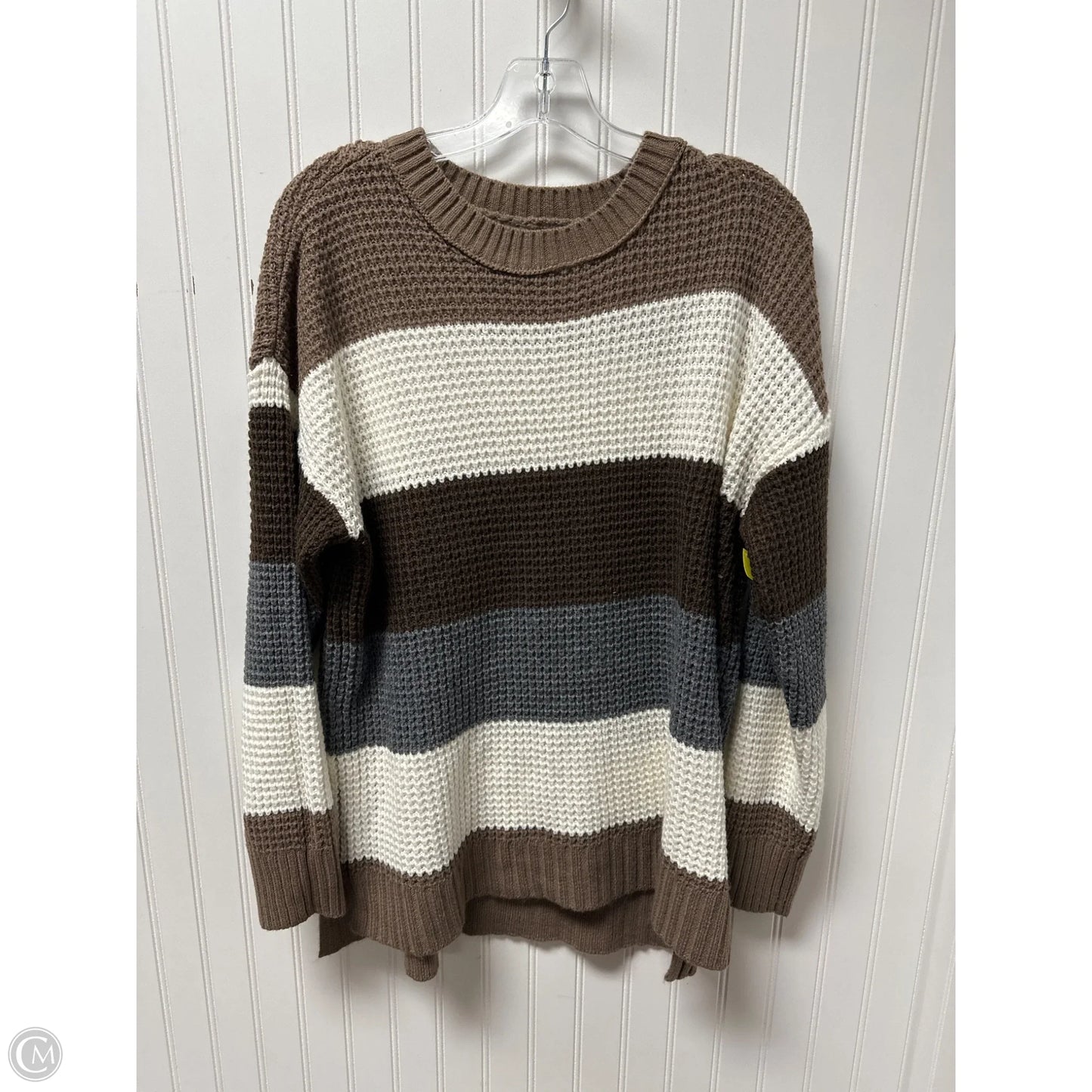 Sweater By So In Brown & Cream, Size: Xl