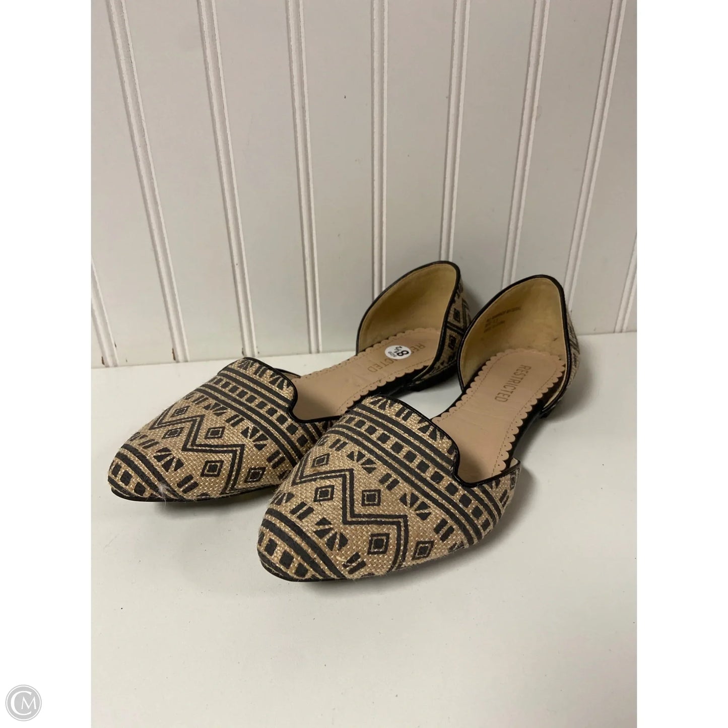 Shoes Flats By Restricted In Black & Brown, Size: 8.5