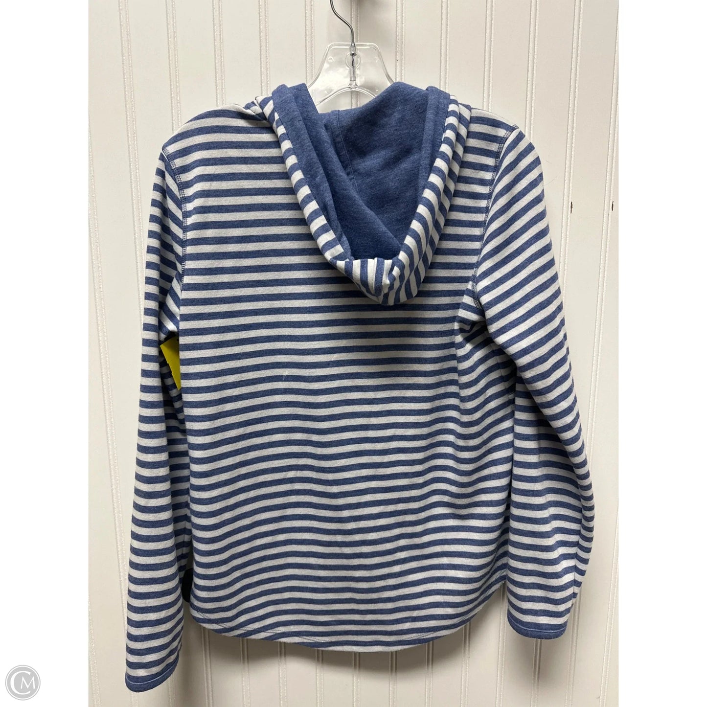 Sweatshirt Hoodie By Jones New York In Blue & White, Size: S