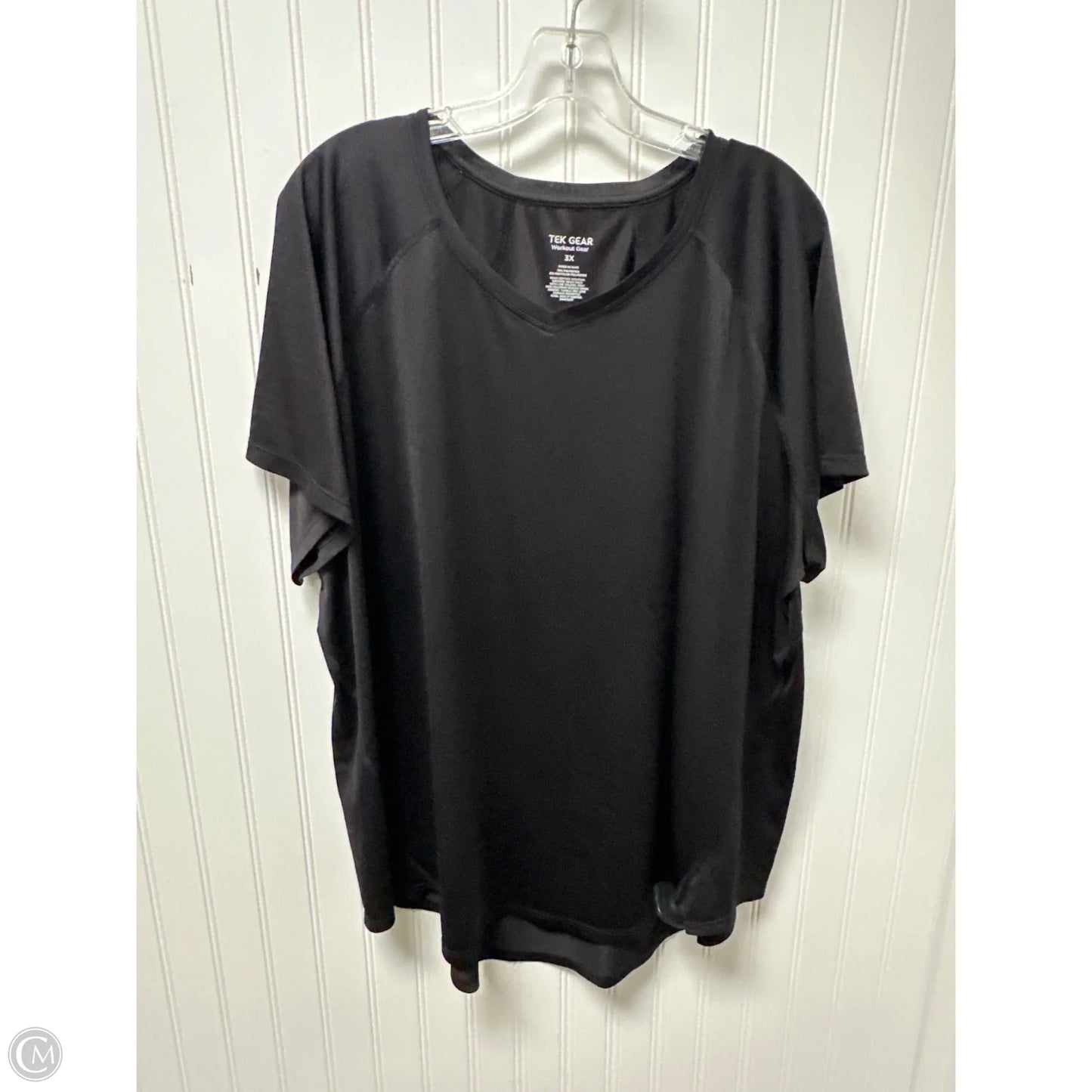 Athletic Top Short Sleeve By Tek Gear In Black, Size: 3x