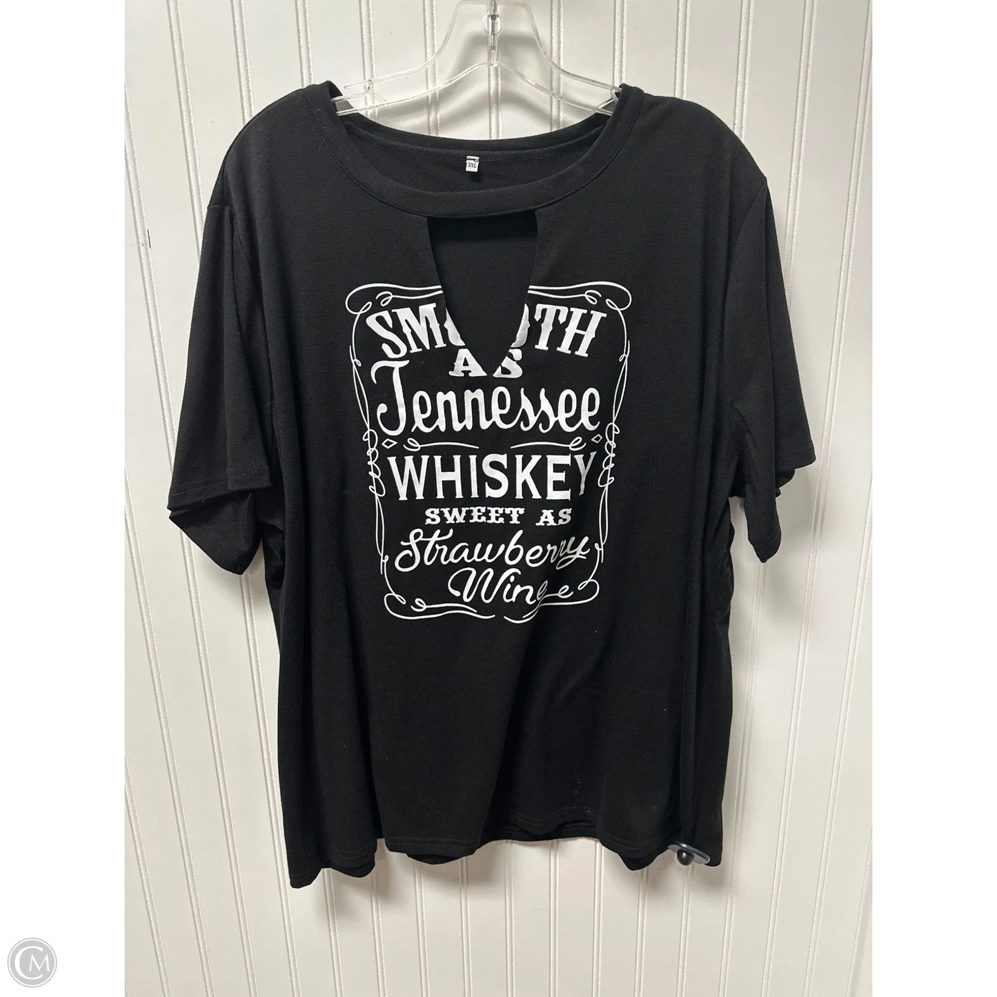 Top Short Sleeve By Clothes Mentor In Black, Size: 3x