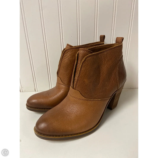 Boots Ankle Heels By Lucky Brand In Brown, Size: 8