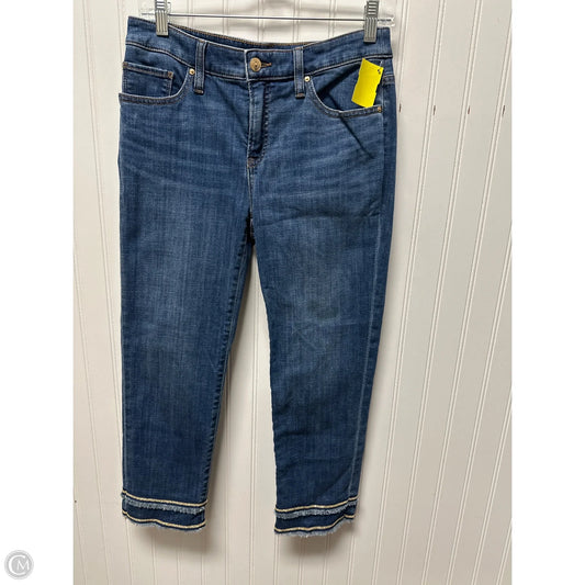 Jeans Cropped By Chicos In Blue Denim, Size: 2