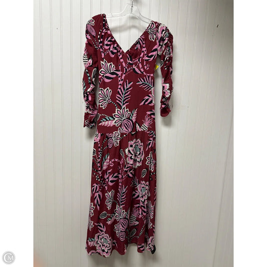 Dress Casual Maxi By Farm Rio In Maroon, Size: Xxs