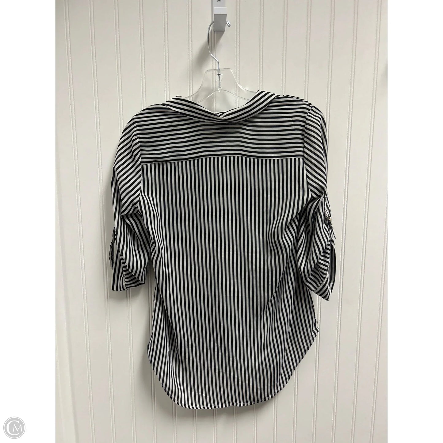 Top 3/4 Sleeve By H&m In Black & White, Size: S