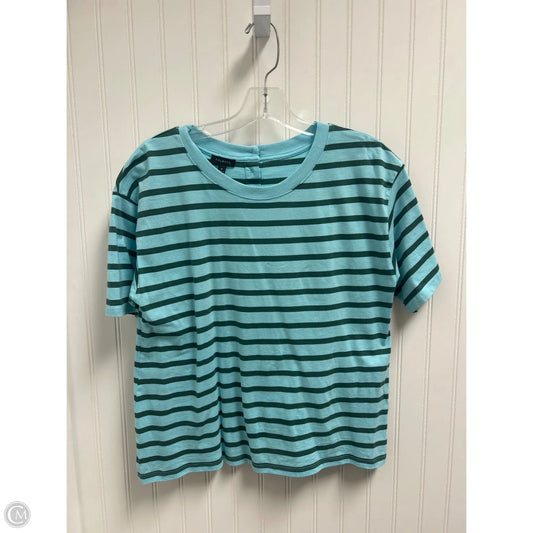 Top Short Sleeve By Talbots In Blue & Green, Size: M