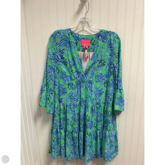 Dress Designer By Lilly Pulitzer In Blue & Green, Size: Xs