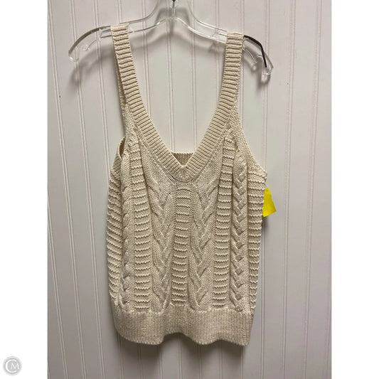 Sweater Short Sleeve By Banana Republic In Beige, Size: M