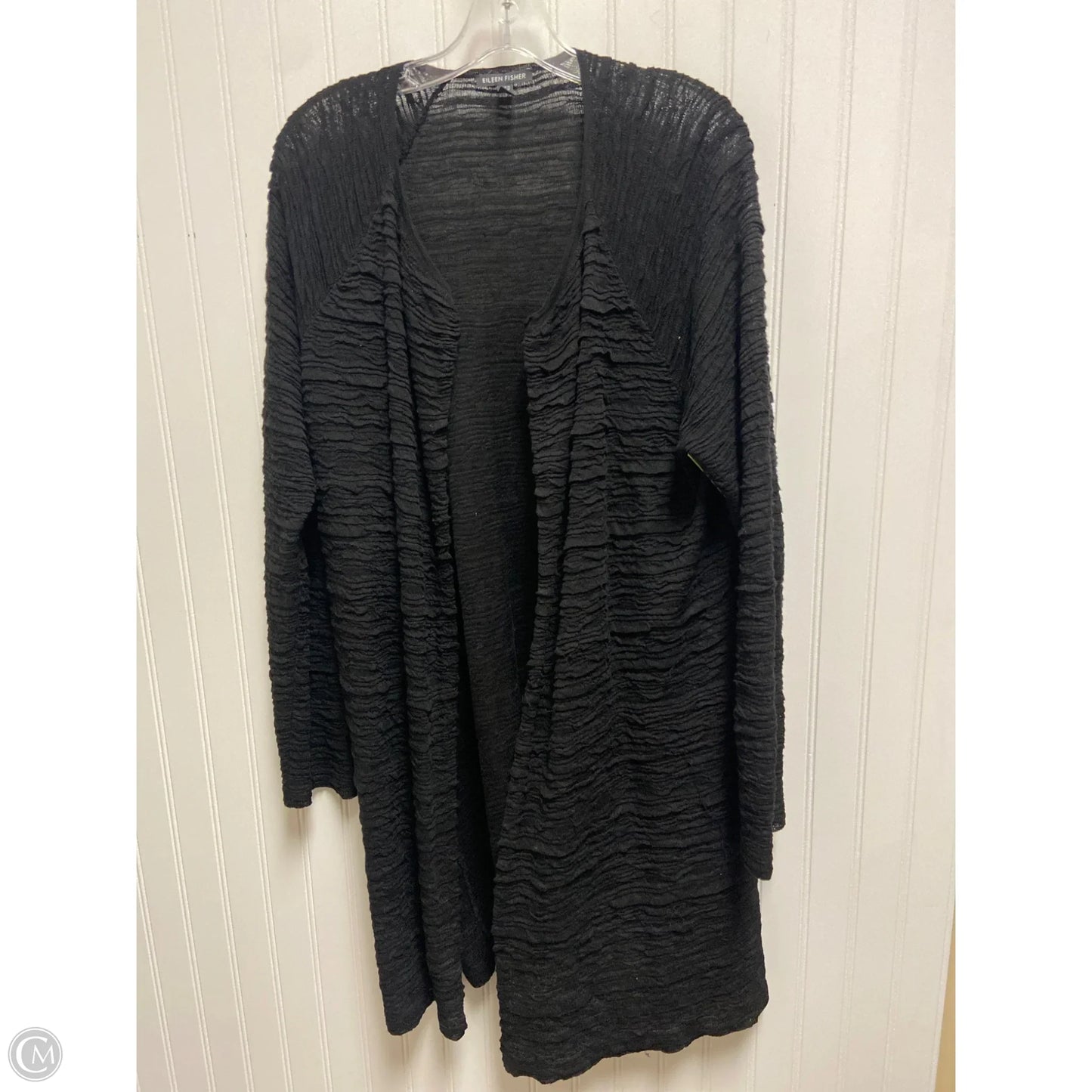 Sweater Cardigan By Eileen Fisher In Black, Size: S