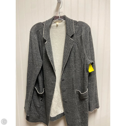Sweater Cardigan By Eileen Fisher In Grey, Size: L