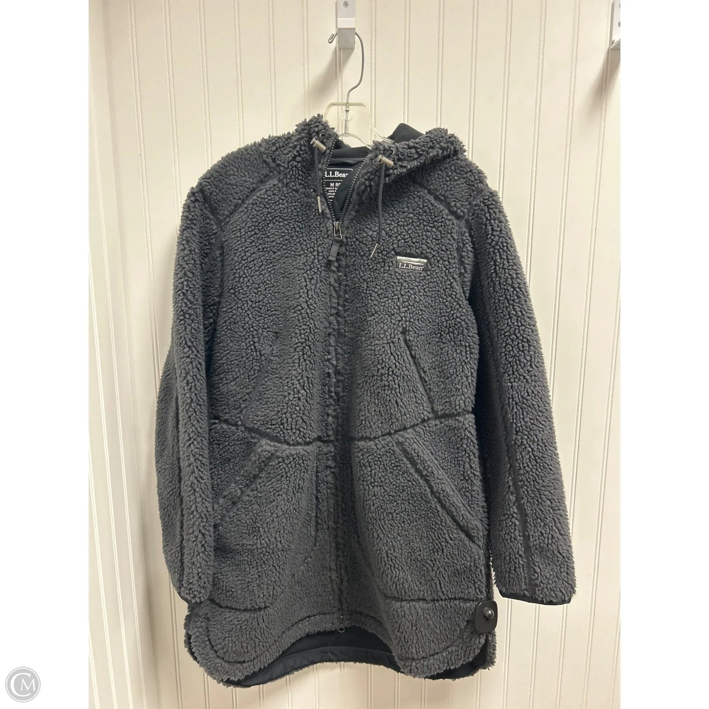 Coat Faux Fur & Sherpa By L.l. Bean In Grey, Size: M