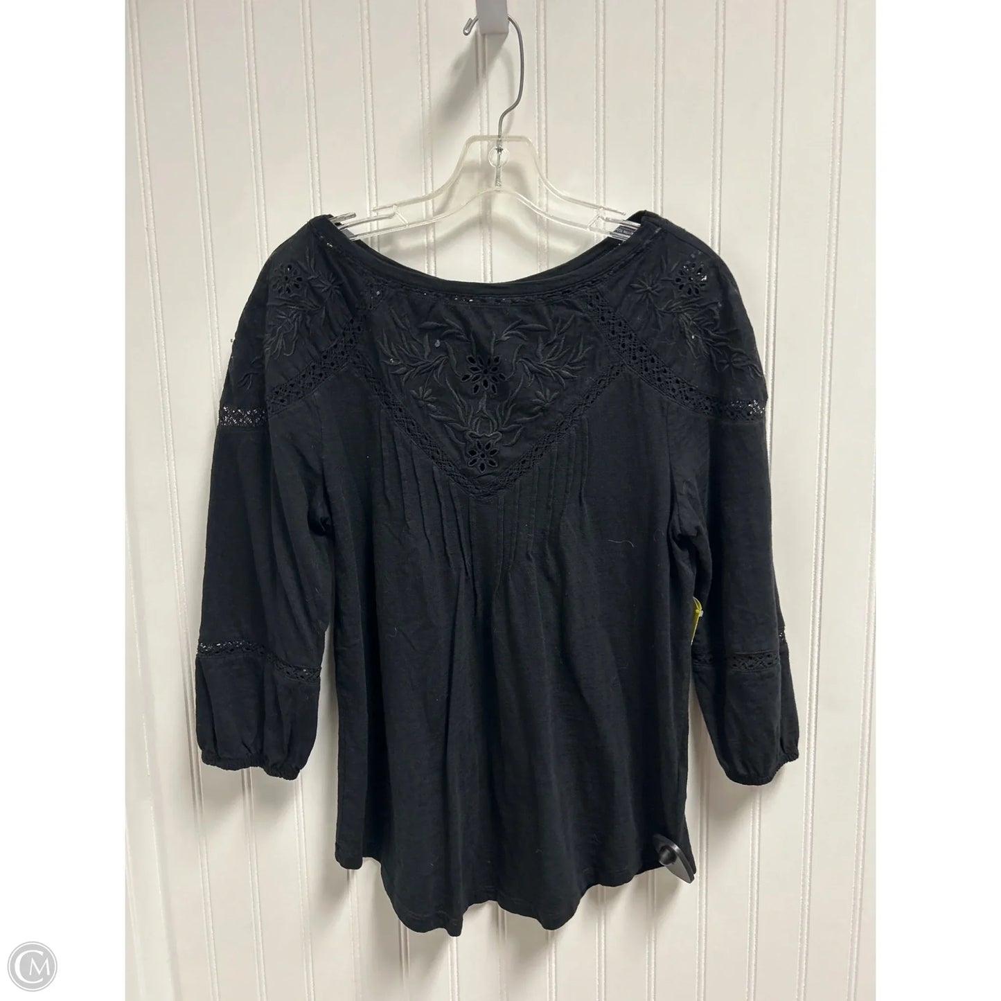 Top 3/4 Sleeve By Lauren By Ralph Lauren In Black, Size: Sp
