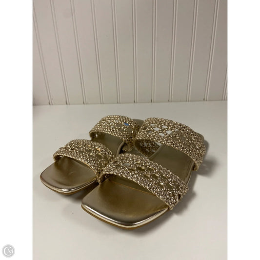 Sandals Flats By Calvin Klein In Gold, Size: 6
