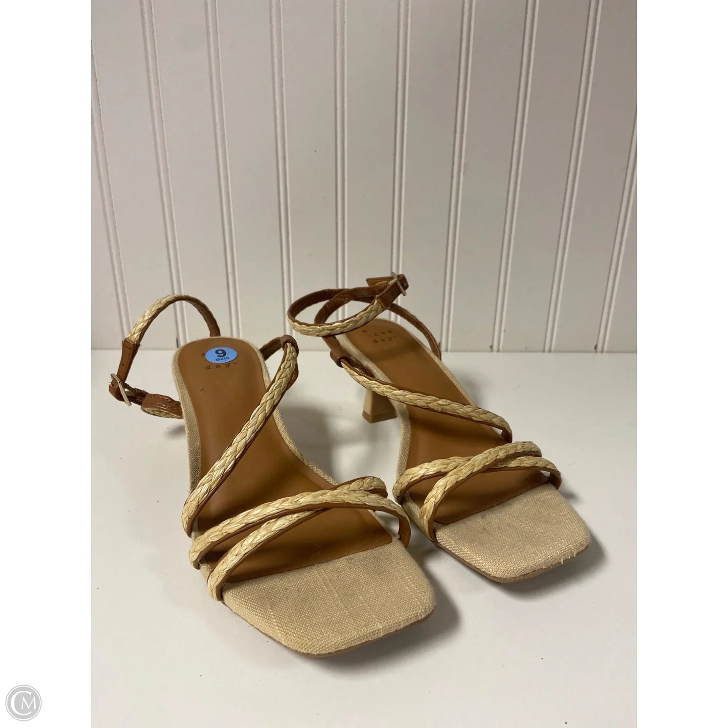 Sandals Heels Kitten By A New Day In Beige, Size: 6