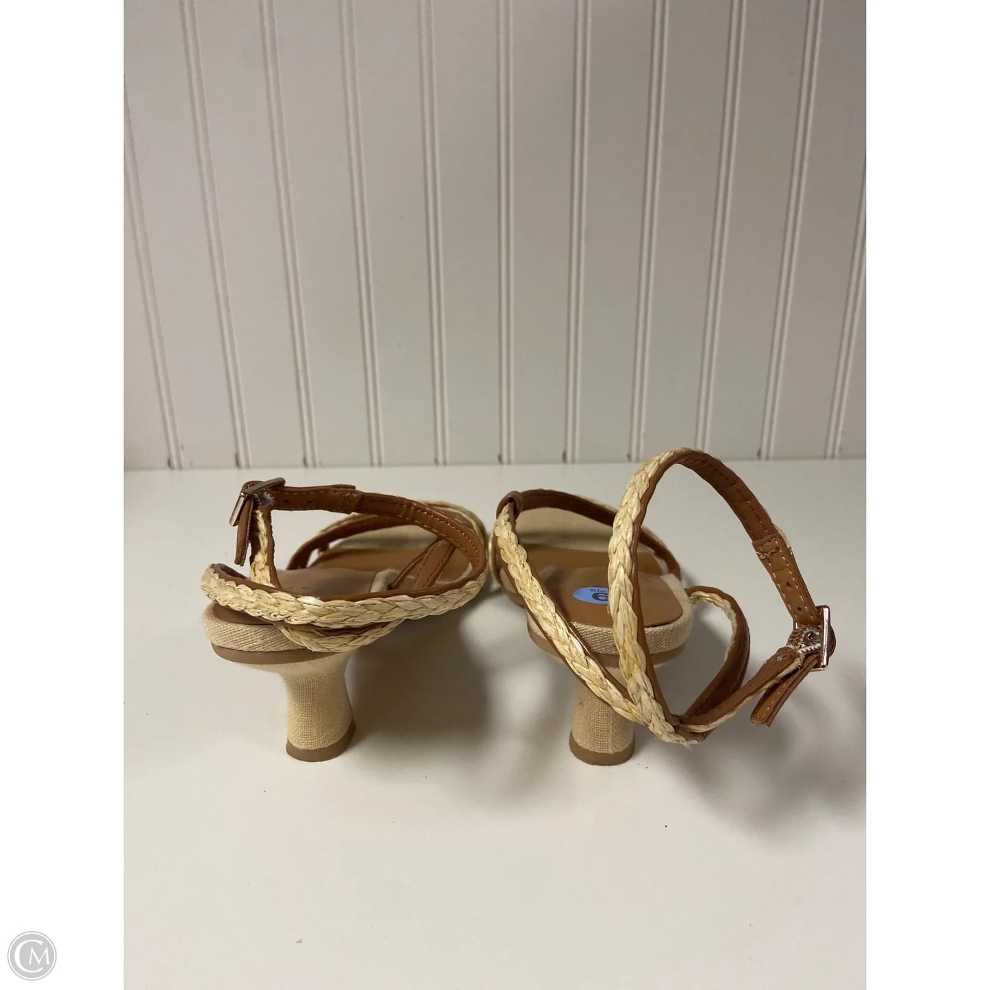 Sandals Heels Kitten By A New Day In Beige, Size: 6