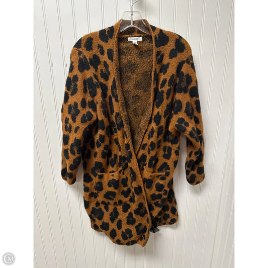Sweater Cardigan By Nine West In Animal Print, Size: Xl
