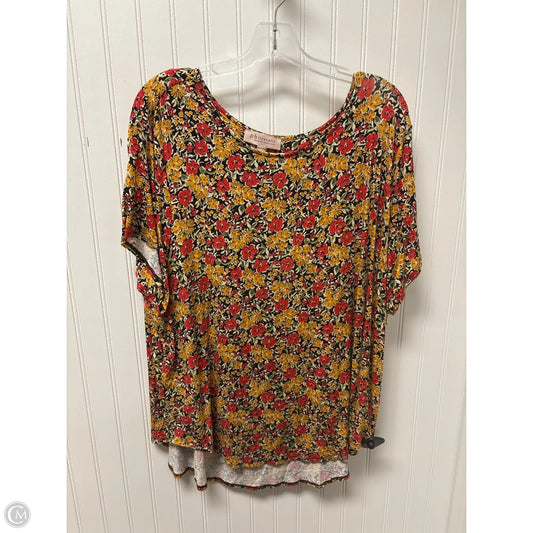 Top Short Sleeve By Philosophy In Floral Print, Size: 3x