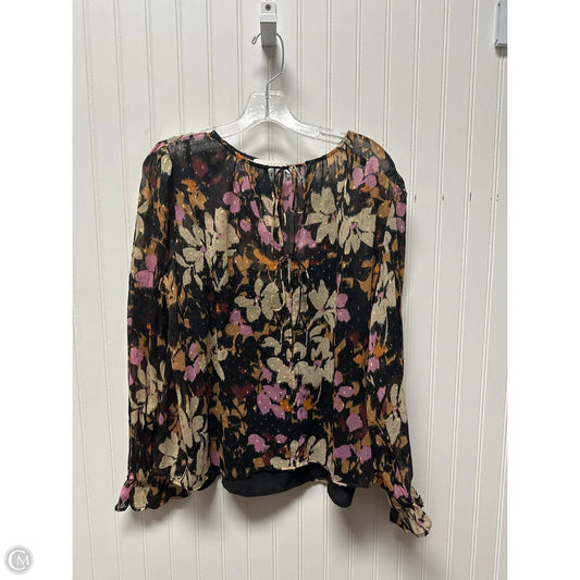 Top 2pc Long Sleeve By Loft In Multi-colored, Size: L