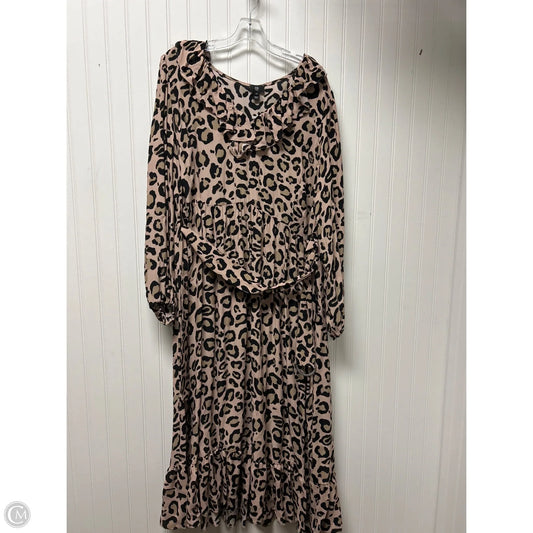 Dress Casual Maxi By River Island In Animal Print, Size: 2x