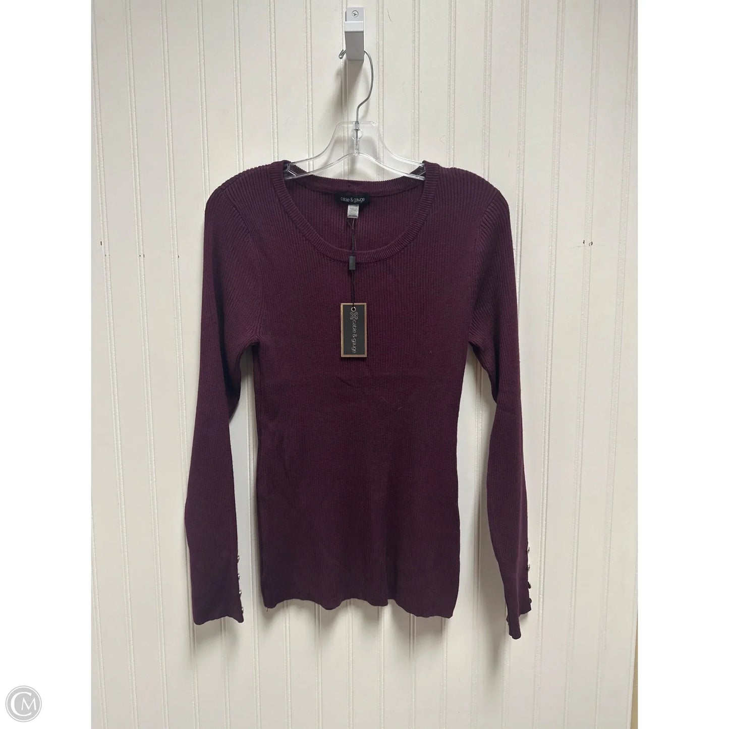 Sweater By Cable And Gauge In Purple, Size: S
