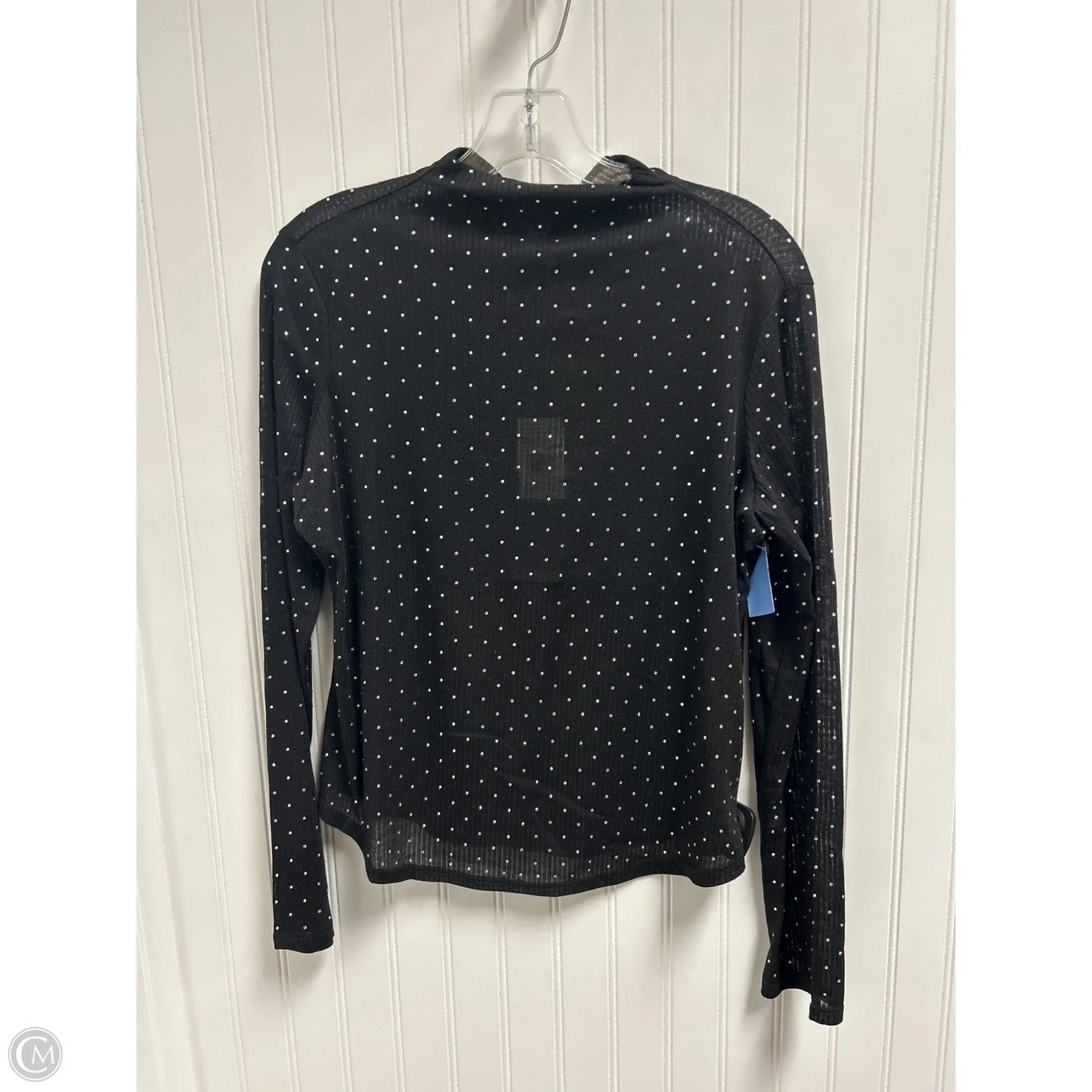 Top Long Sleeve By Adrianna Papell In Black, Size: M