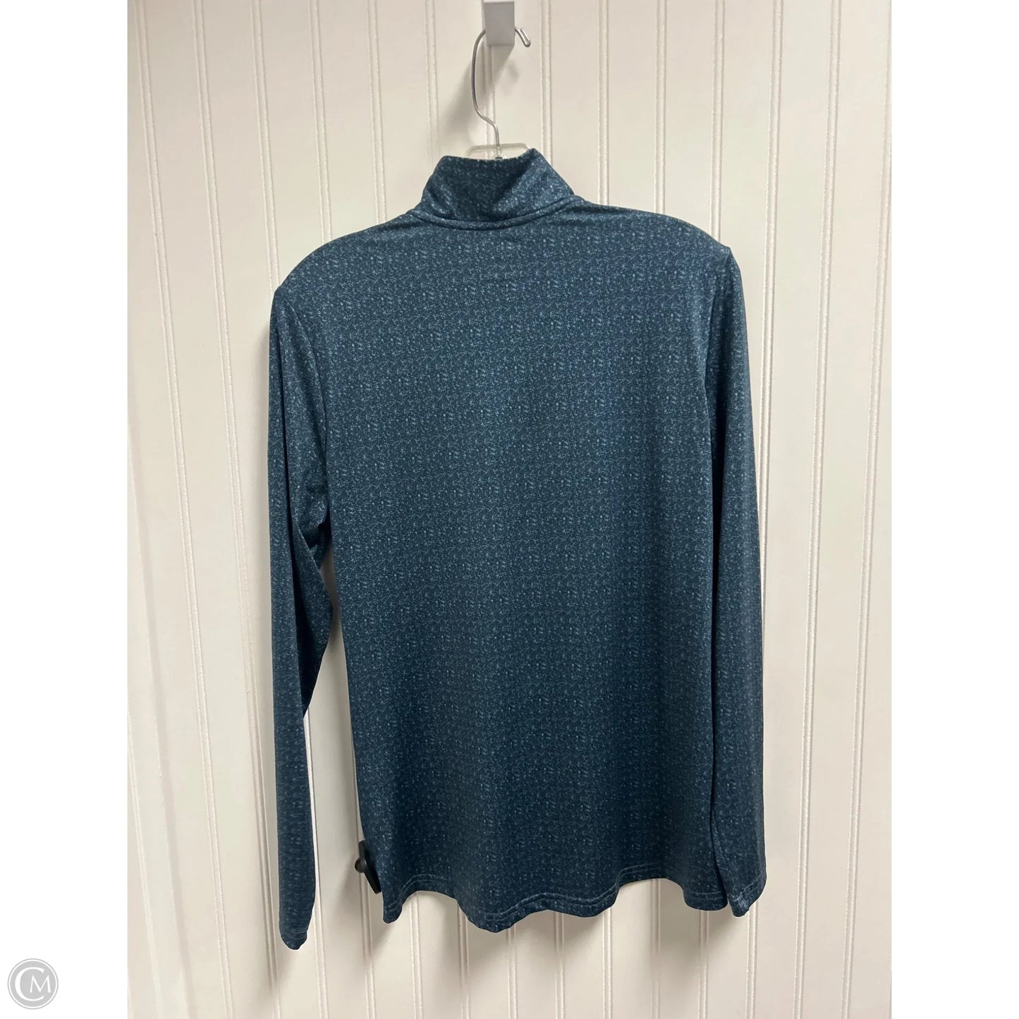 Athletic Top Long Sleeve Collar By Adidas In Blue, Size: M
