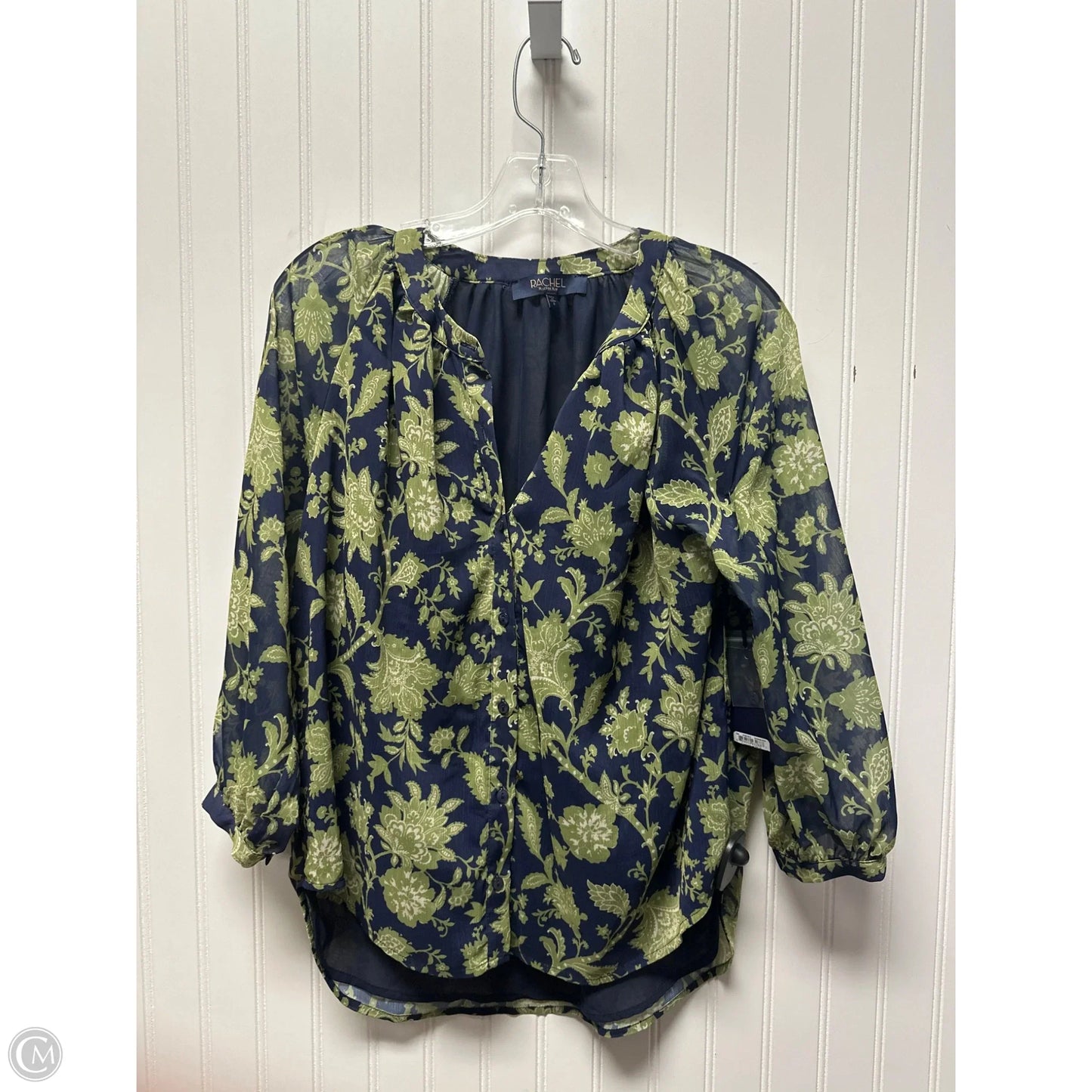 Top Long Sleeve By Rachel Roy In Blue & Green, Size: S