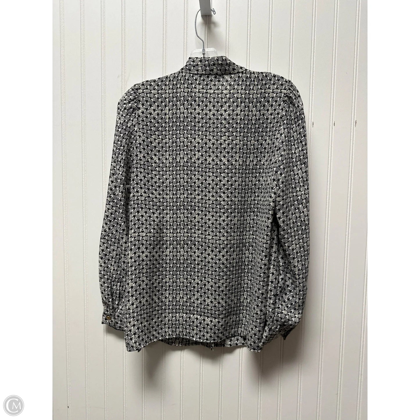 Top Long Sleeve By Nine West In Black & Cream, Size: M