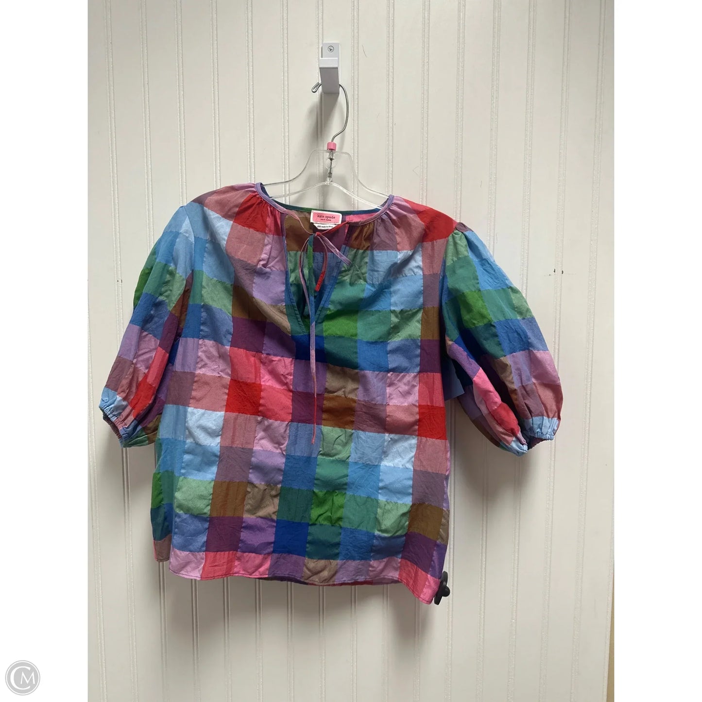 Top 3/4 Sleeve Designer By Kate Spade In Multi-colored, Size: Xxs