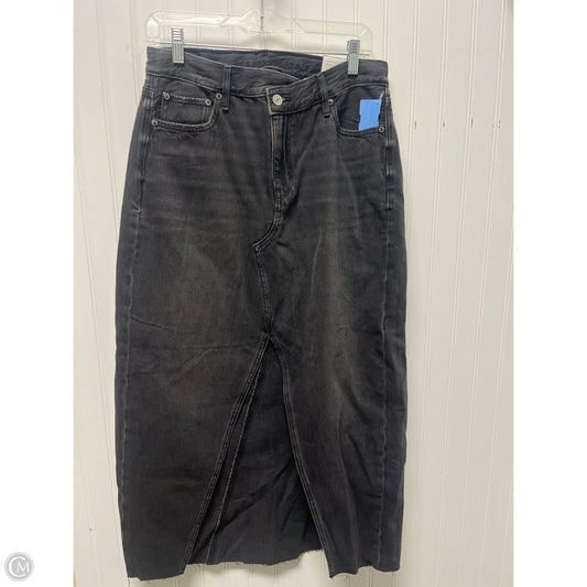 Skirt Maxi By American Eagle In Black Denim, Size: 10