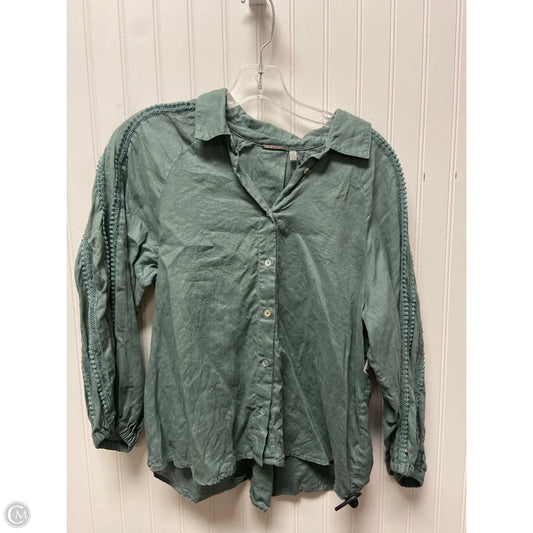 Top Long Sleeve By Elie Tahari In Green, Size: M