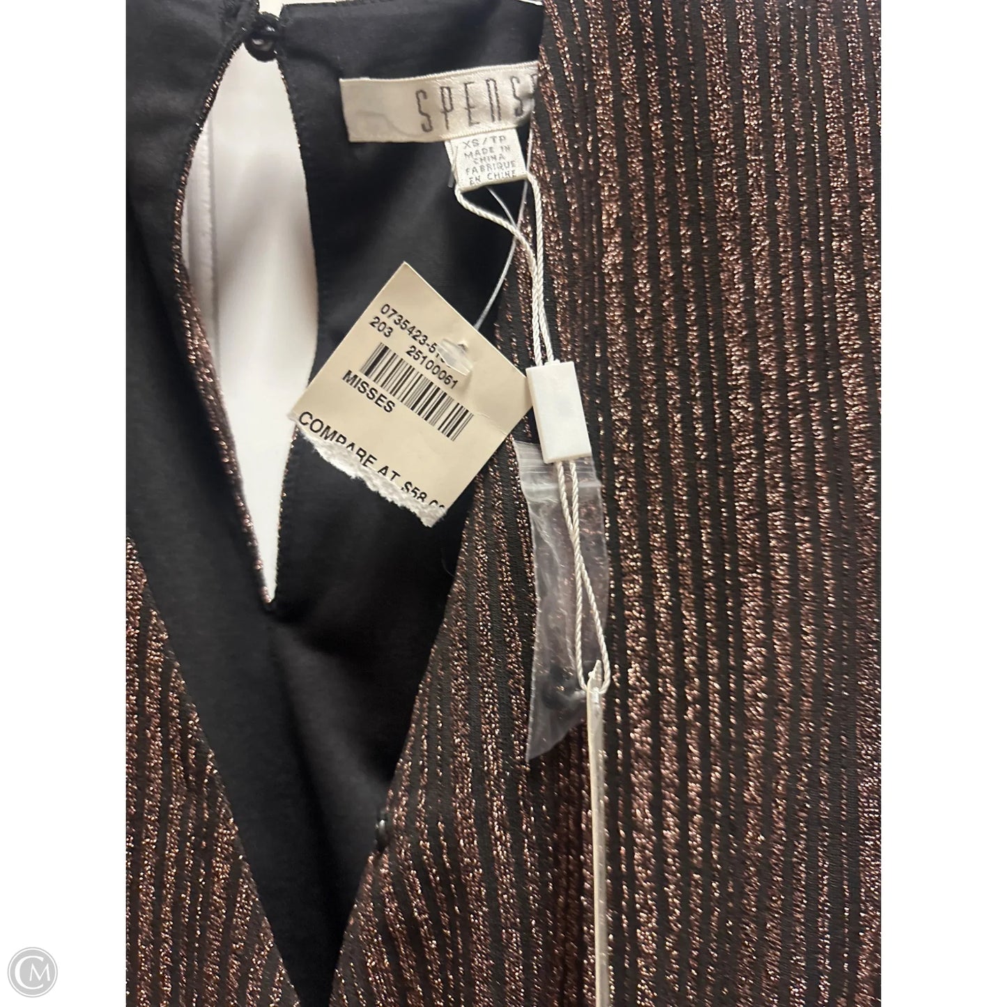 Jumpsuit By Spense In Black & Brown, Size: Xs