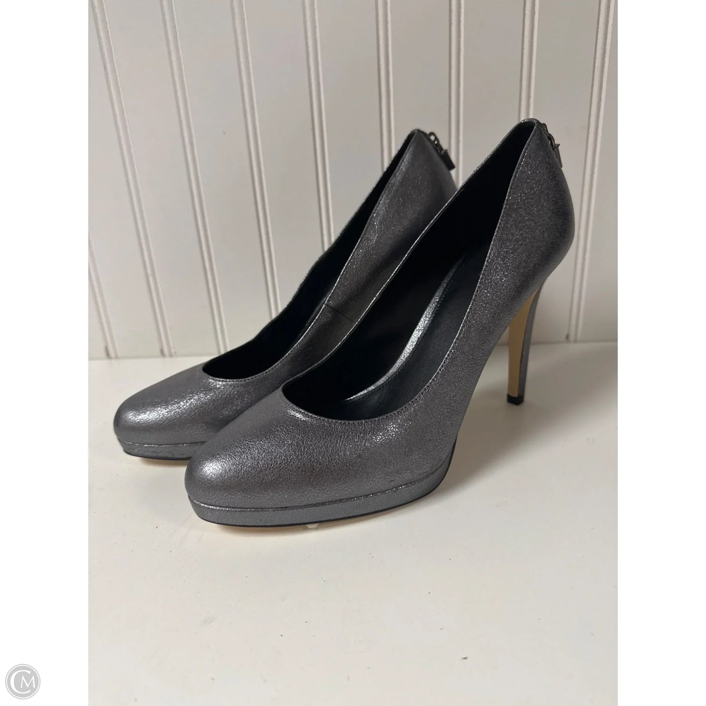 Sandals Heels Stiletto By Michael By Michael Kors In Grey, Size: 9.5