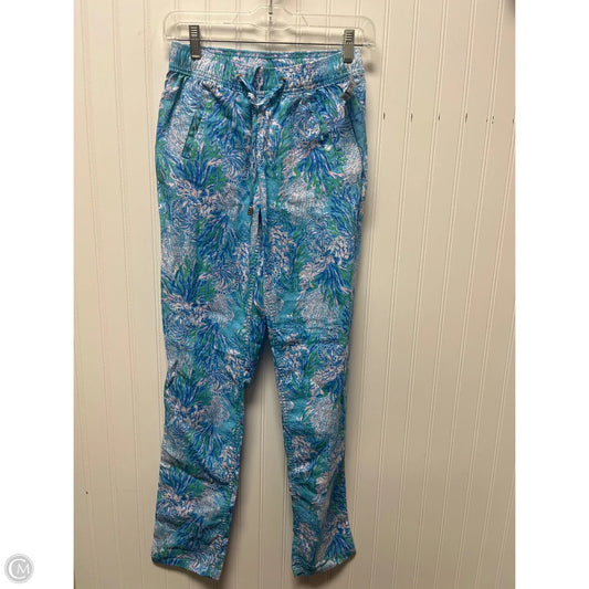 Pants Designer By Lilly Pulitzer In Blue & Pink, Size: Xs
