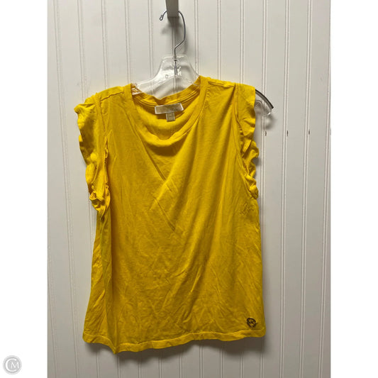 Top Short Sleeve By Michael By Michael Kors In Yellow, Size: L