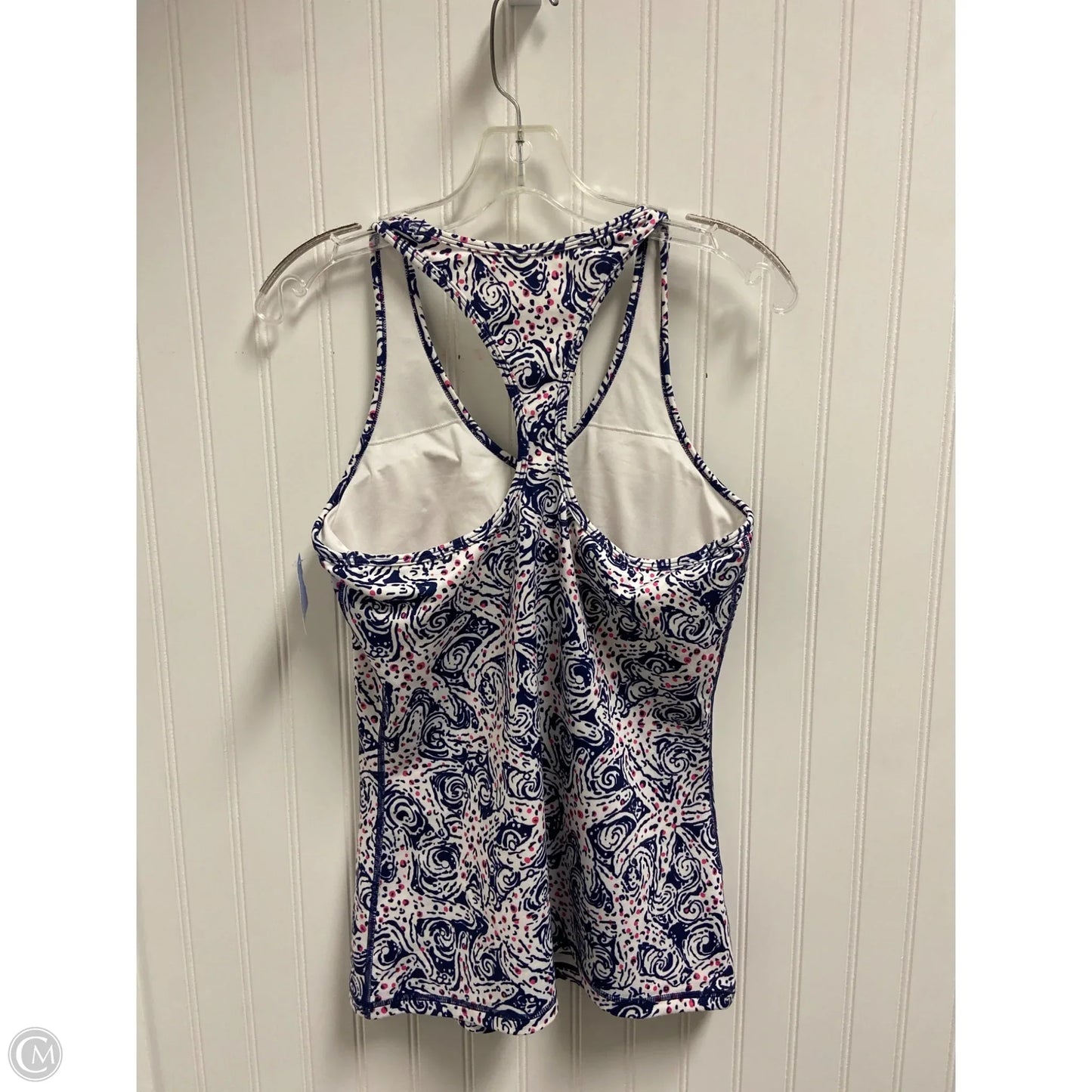 Tank Top Designer By Lilly Pulitzer In Blue & White, Size: L